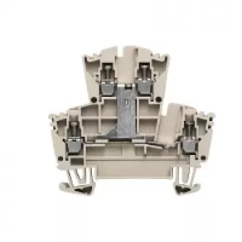 Borne de passage Weidmüller 1022300000, 2 niveaux, raccordement à vis, 500 V, 24 A, 4 mm², beige foncé