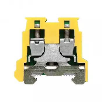 Borne de terre de protection Weidmüller AKE 2.5, vert/jaune, 2,5 mm², raccordement à vis