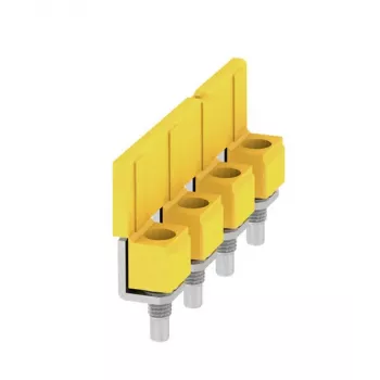 Weidmüller WQV 16N/4 barrette de pontage, 4 pôles, 16 mm², jaune, 50 pièces