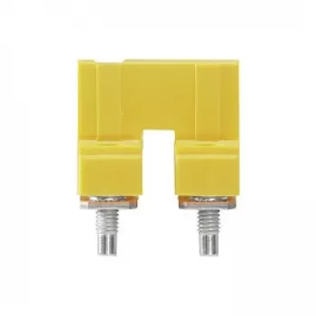 Weidmüller WQV 16N/2 Barrette de connexion, 2 pôles, 16 mm², jaune, polyamide, 50 pièces