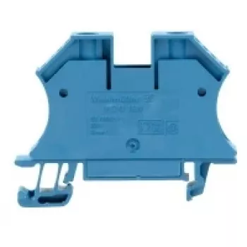 Weidmüller WDU 16N BL borne de passage, 16 mm², 76 A, raccordement à vis, bleu, 50 pièces