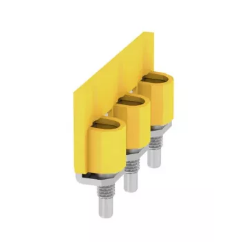 Weidmüller WQV 35N/3 barrette de pontage, 3 pôles, pas de 10 mm, jaune, 20 pièces