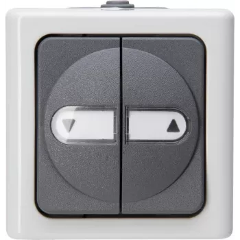 Heinrich Kopp 561556004 mécanisme d'interrupteur à bouton noir/blanc thermoplastique IP44 10A 250V