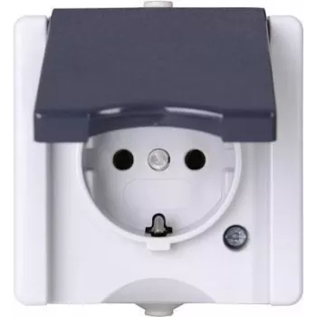 HEINRICH KOPP prise Schuko 1 poste en saillie pour pièces humides proAQA gris 16A 250V (947456005)