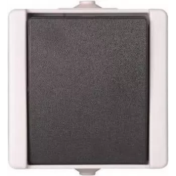 Heinrich Kopp 540656002 commutateur va-et-vient, en saillie, IP44, 10A, 250V, noir/blanc, thermoplastique, design Paris