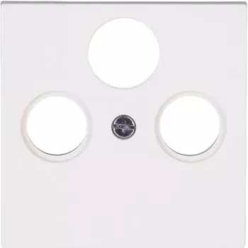 Heinrich Kopp 491029008 plaque de recouvrement pour interrupteur / prise, blanche, SAT+TV+Radio