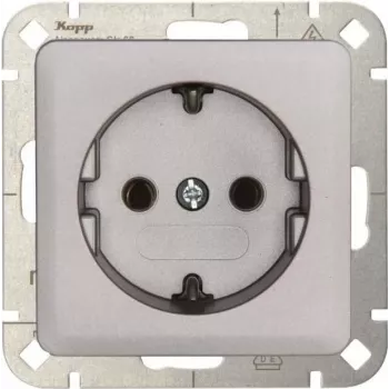 Heinrich Kopp HK02 prise Schuko inox 1 poste encastrée 16A 250V