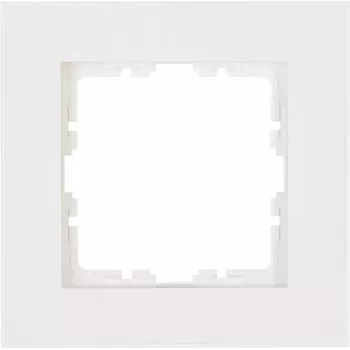 HEINRICH KOPP cadre de recouvrement 1 poste HK07 PURE (86 x 86 x 9,5 mm, IP20, fixation à clips) - blanc pur (406829005)