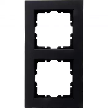 Heinrich Kopp cadre de recouvrement HK07 2 postes noir mat