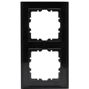 Heinrich Kopp cadre de recouvrement HK07 2 postes noir mat