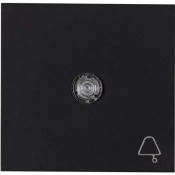 Heinrich Kopp HK07 cache pour interrupteur à bascule encastré avec lentille, symbole cloche, noir
