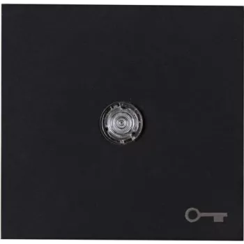 Heinrich Kopp HK07 bascule en saillie avec lentille, noir mat, symbole clé/porte