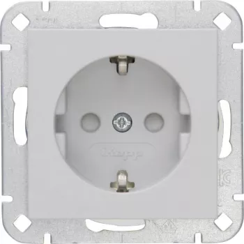 Prise SCHUKO Heinrich Kopp avec protection accrue contre les contacts gris mat 940034000HK07
