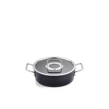 Fissler Adamant CA 24 cm cocotte avec couvercle en verre, 4,2 L, compatible induction, antiadhésive, made in Allemagne