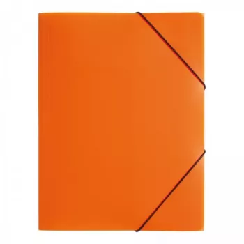 PAGNA Chemise à élastique A4 PP orange 3 rabats élastique
