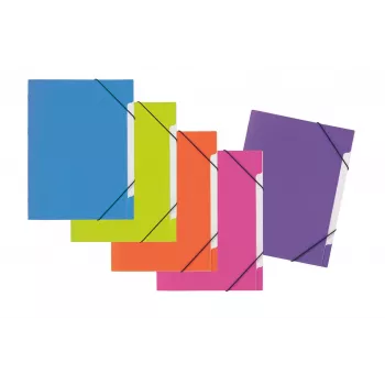 PAGNA Trend classeur à 5 compartiments, couleurs assorties, A4, carton, dos 15 mm
