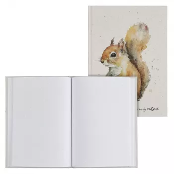 PAGNA Carnet Squirrel DIN A5 pointillé beige couverture rigide 128 pages