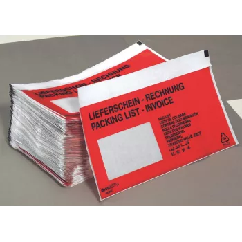 Vereinigte Papierwarenfabriken pochette à documents DIN long avec fenêtre multilingue bon de livraison facture 225x122mm