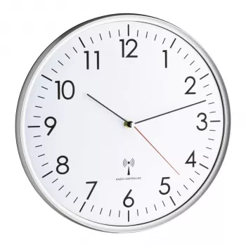 TFA 60.3514 horloge murale radio-pilotée analogique blanc/argent