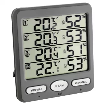 TFA Dostmann station météo sans fil thermo-hygromètre intérieur extérieur gris