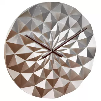 TFA DIAMOND horloge murale métallique or rose 396 mm x 44 mm quartz analogique