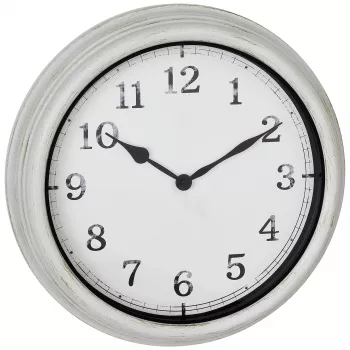 TFA 60.3067.02 horloge murale extérieure en métal blanc 380 mm