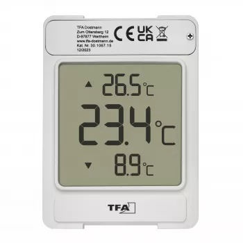 TFA WINDOO thermomètre de fenêtre numérique argent (30.1067.15)