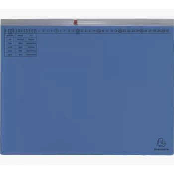 Exacompta 370107B Chemise à sangle carton bleu 320 g/m²