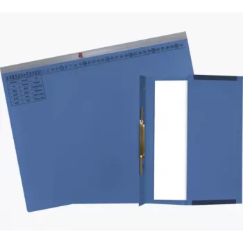 Exacompta 370107B Chemise à sangle carton bleu 320 g/m²