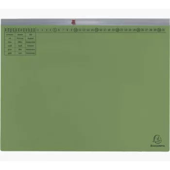 Exacompta 370125B Chemise à sangle - Carton - Vert - 320 g/m² - 265 mm - 316 mm