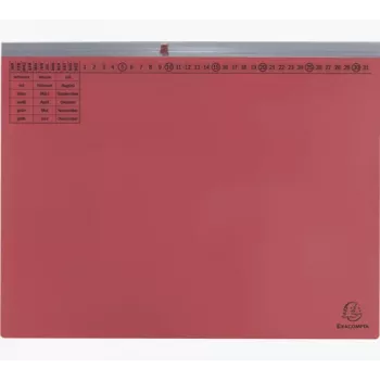 Exacompta 370203B Chemise à sangle - Carton - Rouge - 320 g/m² - 265 x 316 mm - A4