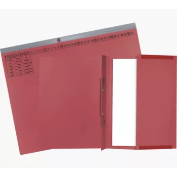 Exacompta 370203B Chemise à sangle - Carton - Rouge - 320 g/m² - 265 x 316 mm - A4