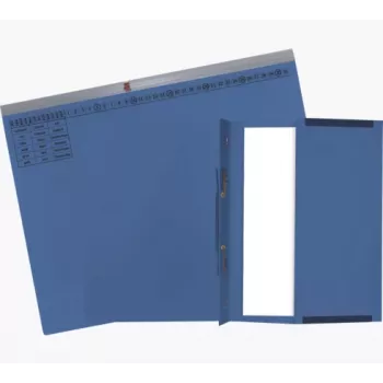 Exacompta 370207B Chemise à sangle - Carton - Bleu - 320 g/m² - 265 x 316 mm - A4