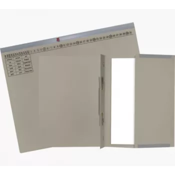 Exacompta 370210B Chemise à sangle - Carton - Gris - 320 g/m² - 265 x 316 mm - A4