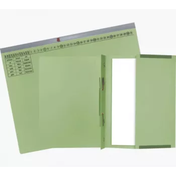 Exacompta 370225B Chemise à sangle classique - Carton - Vert - 320 g/m² - 265 x 316 mm - A4