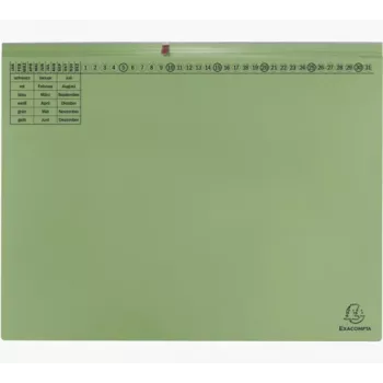 Exacompta 370425B Classeur à anneaux A4 Carton Vert 320 g/m² Mécanisme métallique