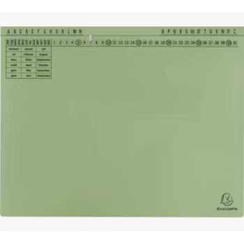 Exacompta 371125B Chemise à sangle classique - Carton - Vert - 320 g/m² - 265 mm - 316 mm