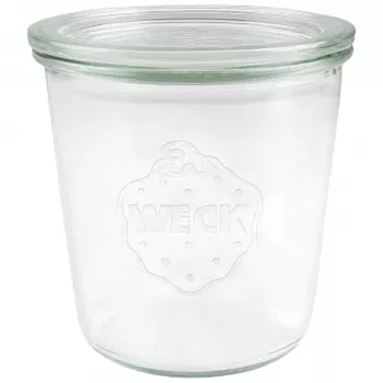 Bocal WECK 580 ml lot de 6 - bocaux de conservation en verre transparent avec couvercles, pinces et joints en caoutchouc