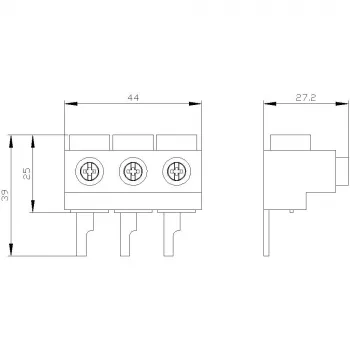 SIEMENS SIRIUS 3RV1915-5A Borne d'alimentation, 3 pôles, raccordement à vis, 690 V, IP20