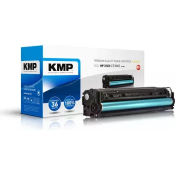 KMP H-T189 Cartouche de toner noir (compatible, haute capacité) 90 g - Remplace HP 312X (CF380X) pour HP Color LaserJet Pro MFP M476 Series