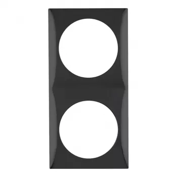 Berker cadre de recouvrement 2 postes noir brillant S.1/B.3/B.7 918262510