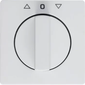 Berker 1080608900 plaque centrale avec bouton rotatif pour store Q.1/Q.3 blanc polaire