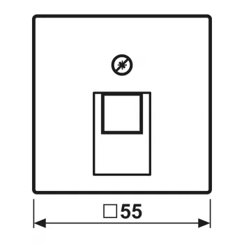 JUNG A 569-1 BFPLUA SW Cover for IAE/UAE Data Sockets, 1 x 8-Pin, Thermoplastic, A Series, Black