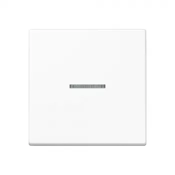 JUNG A 101 KO5 WW bouton basculant 1 poste F10 avec guide de lumière, duroplast, série A, blanc alpin