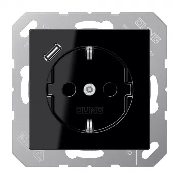 JUNG Prise SCHUKO A1520-18CSW avec USB Type-C