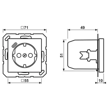 JUNG Prise SCHUKO A1520-18CSW avec USB Type-C