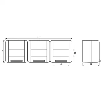 JUNG Prise SCHUKO 3 postes 16A 250V 8230 NAW blanc alpin