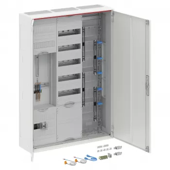 Striebel & John DA37CD Armoire de distribution complète, en saillie, IP44, 1 emplacement de compteur, 7 champs de distribution, blanc