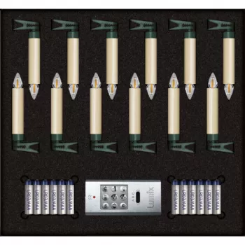 Krinner Superlight Bavaria Mini Flame ensemble de 12 pièces ivoire