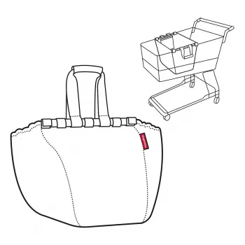 Sac de courses Reisenthel Easyshoppingbag noir - 30L avec fixation pour trolley